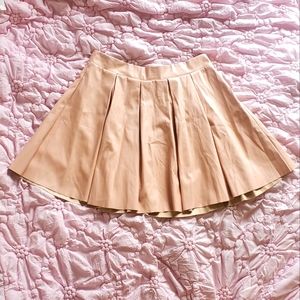 Forever 21 Pink faux/pleather pleated skirt